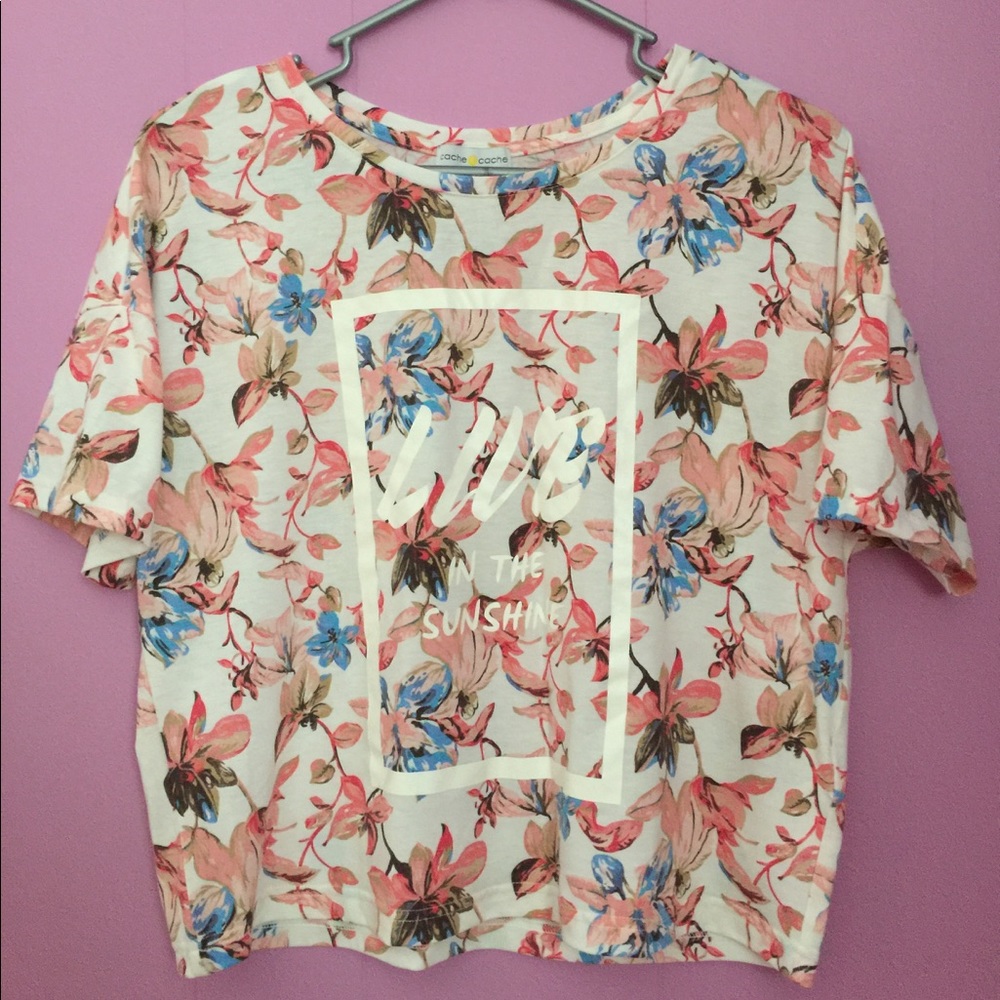 Floral T-Shirt Crop Top